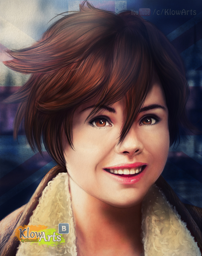   .   , Overwatch, Tracer, , , Game Art, Photoshop, , 