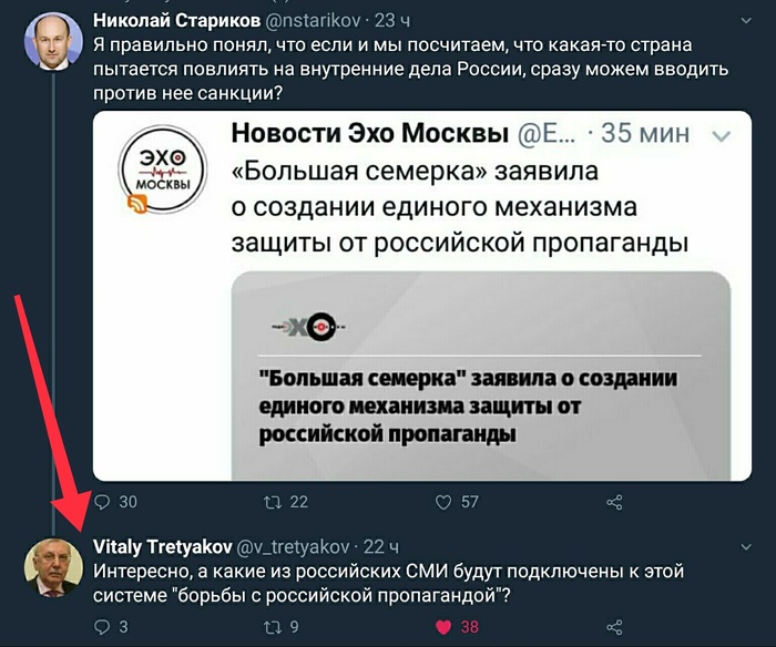 promote it - Politics, media, Propaganda, Echo of Moscow, Screenshot, Twitter, Media and press