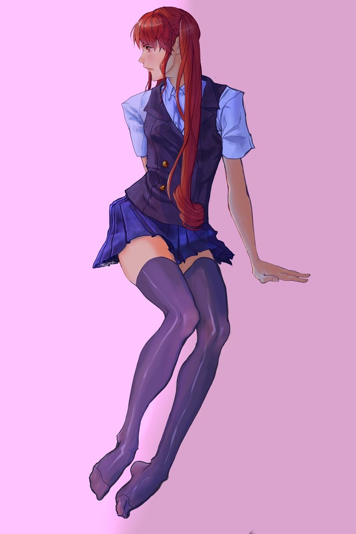 waifu - My, Fan art, Anime, Chan, Schoolgirls, Anime art, Another