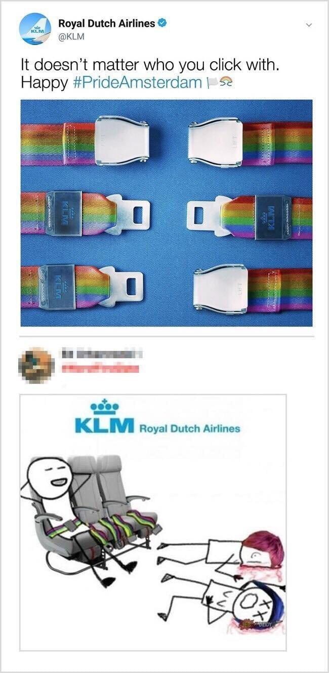 Dutch Airlines are invited to attend the gay pride parade - Parade, Tolerance, Twitter, Screenshot, Dialog, Trolling