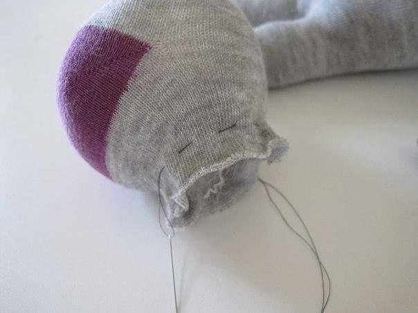 Sock soft toy - Needlework, Sewing, Do it yourself, With your own hands, cat, Soft toy, Longpost