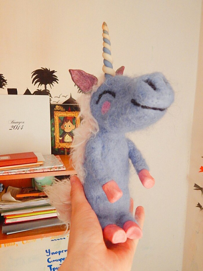 Felt unicorn - My, Handmade, Unicorn, Toys, Creation, Felt, Horses, Needlework, Longpost