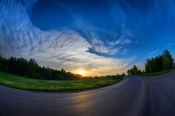 Июньский вечер в Сибири - Моё, Сибирь, Природа, Закат, HDR, Лето, Длиннопост, Прокопьевск