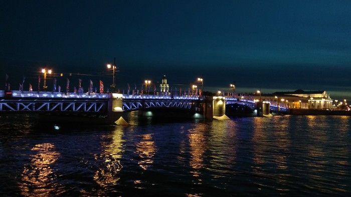 White Nights - My, Tilt shift, Saint Petersburg, The photo, Night, White Nights, Trinity Bridge
