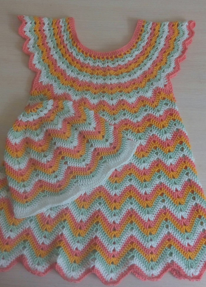 Friday summer dress - My, Friday tag is mine, Crochet, Baby, Longpost