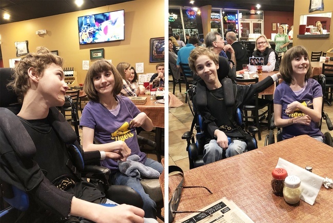 Today my brother went on his first date in his life. - Cerebral palsy, Date, Kindness, Twitter