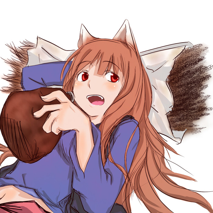 - , !      ... Anime Art, , Spice and Wolf, Horo, Holo