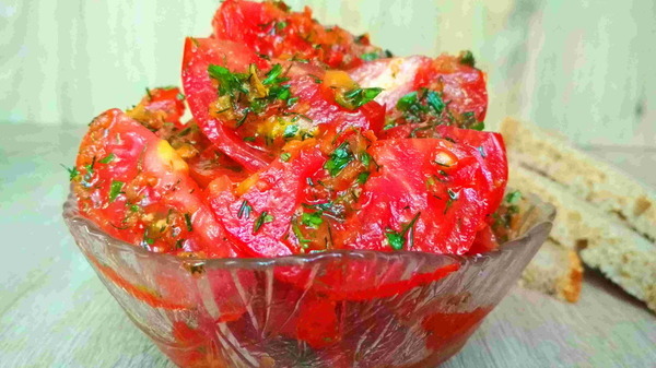 THE HIT OF THE SEASON! Korean Tomatoes - My, Recipe, Video recipe, Korean food, , Tomatoes, Salad, Video