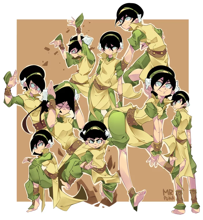 A little cute - Art, Avatar, Avatar: The Legend of Aang, Jenny, Robot, Toph Beifong, Mrpsina, Longpost