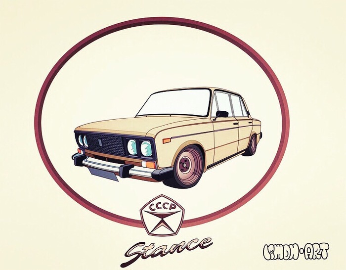 LEMON ART - STANCE 2106 - Моё, Stance, Арт, Рисунок, Ваз-2106, СССР, Back in the USSR, Lemonart, Авто, Назад в СССР