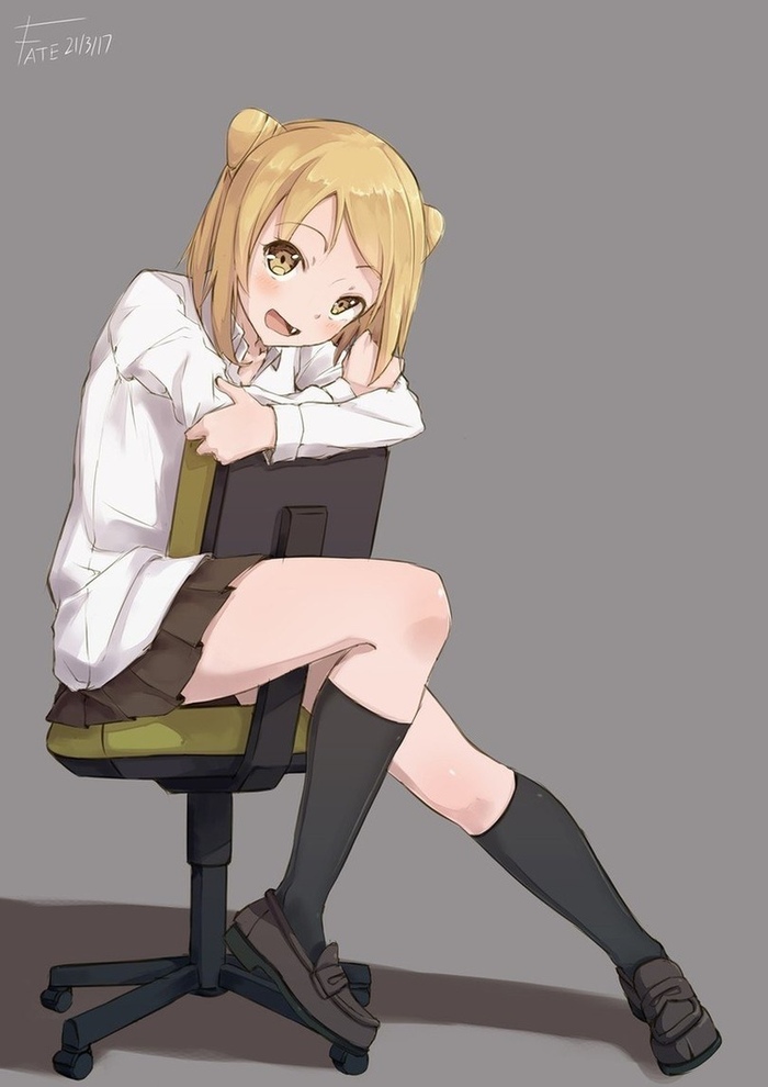 Зубик^^ - Anime Art, Аниме, Demi-Chan wa kataritai, Hikari Takanashi