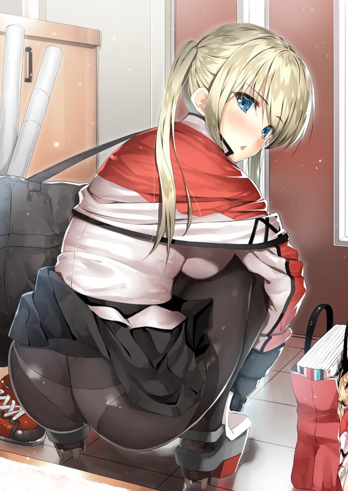 Graf Zeppelin - NSFW, Kantai collection, Graf Zeppelin, Underpants, Tights, Anime art, Anime