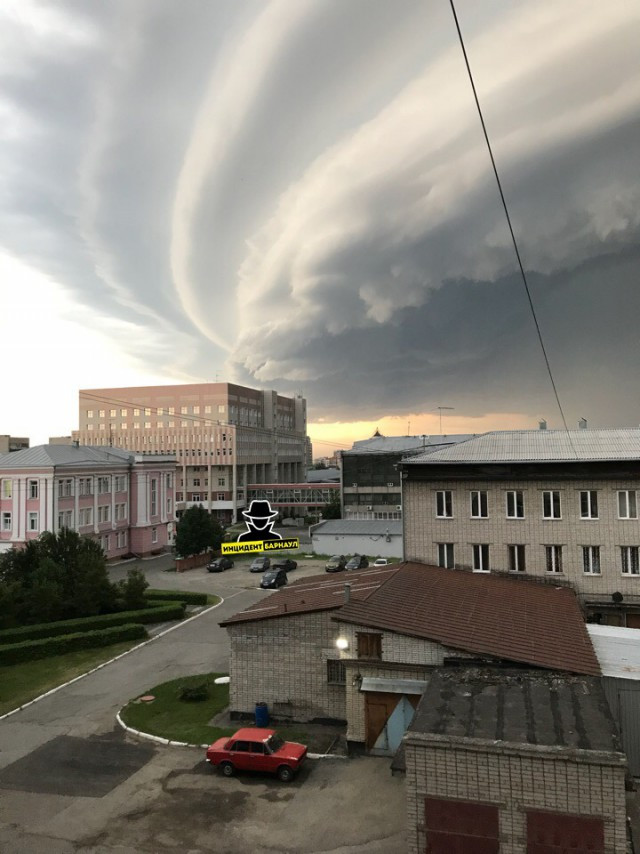 A hurricane swept through Barnaul - Barnaul, Hurricane, Video, Longpost