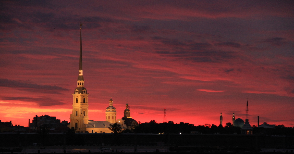 Санкт Петербург Петропавловская крепость закат