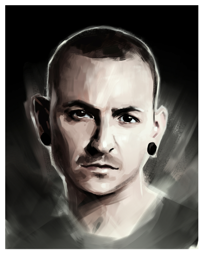 Chester Bennington - My, Linkin park, Portrait, Chester Bennington, Drawing, Digital drawing, Musicians