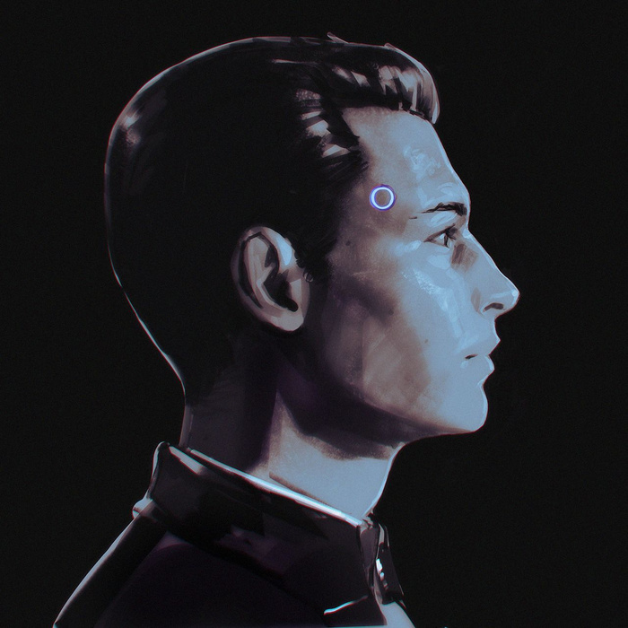 My name is Connor - Цифровой рисунок, Рисунок, Арт, Профиль, Detroit: Become Human, Connor, Илья Кувшинов, Коннор - Detroit: Became Human