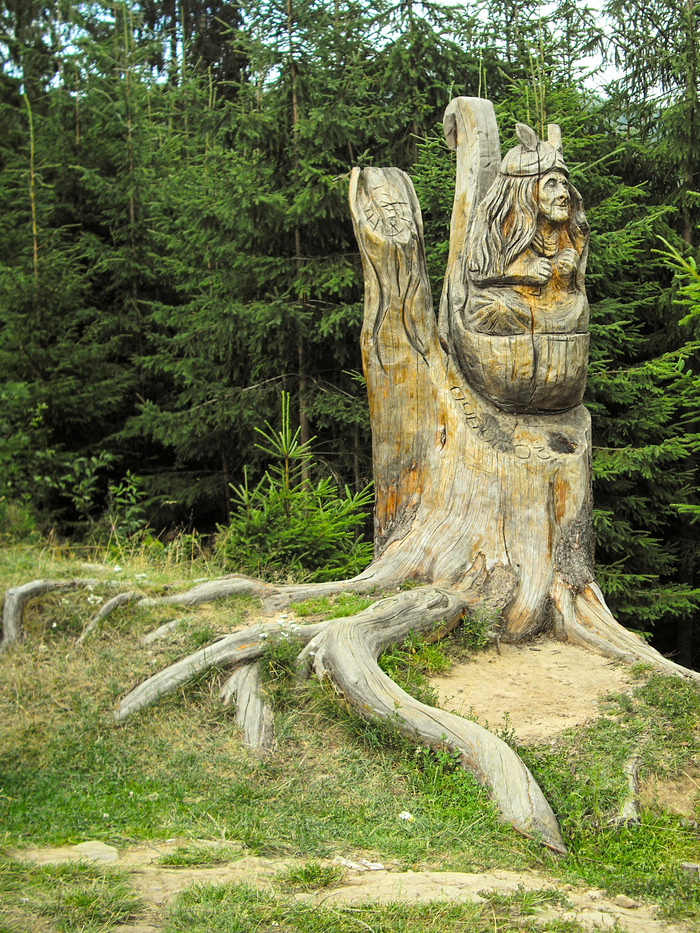 with roots - My, Baba Yaga, Sculpture, Carpathians