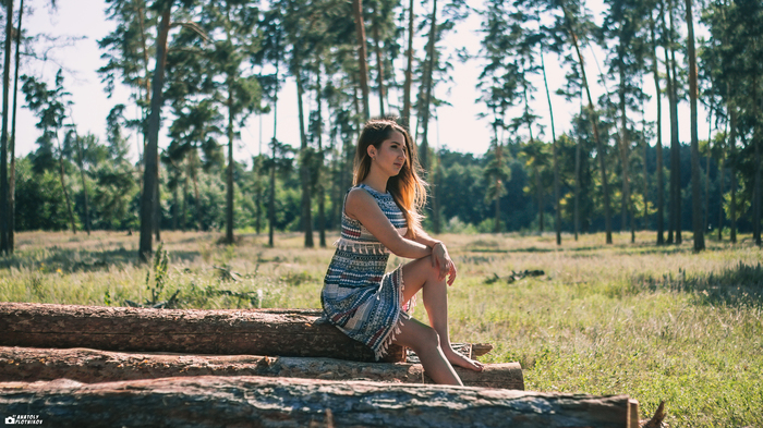 Photo of a girl in the Buzuluk forest - My, Beautiful girl, Buzuluk forest, The photo