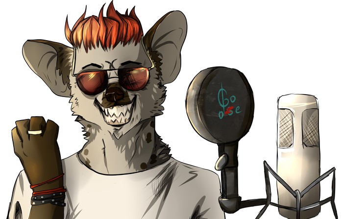 Radio tapok - My, Radio tapok, Furry art, Furry hyena, , Furry, Hyena, Goosegooze