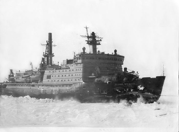 Old photo - Ship, North, Old photo, My, Icebreaker