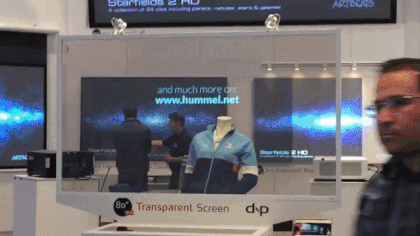 I thought: is a transparent display cool? - Display, Монитор, Transparency, Future, GIF