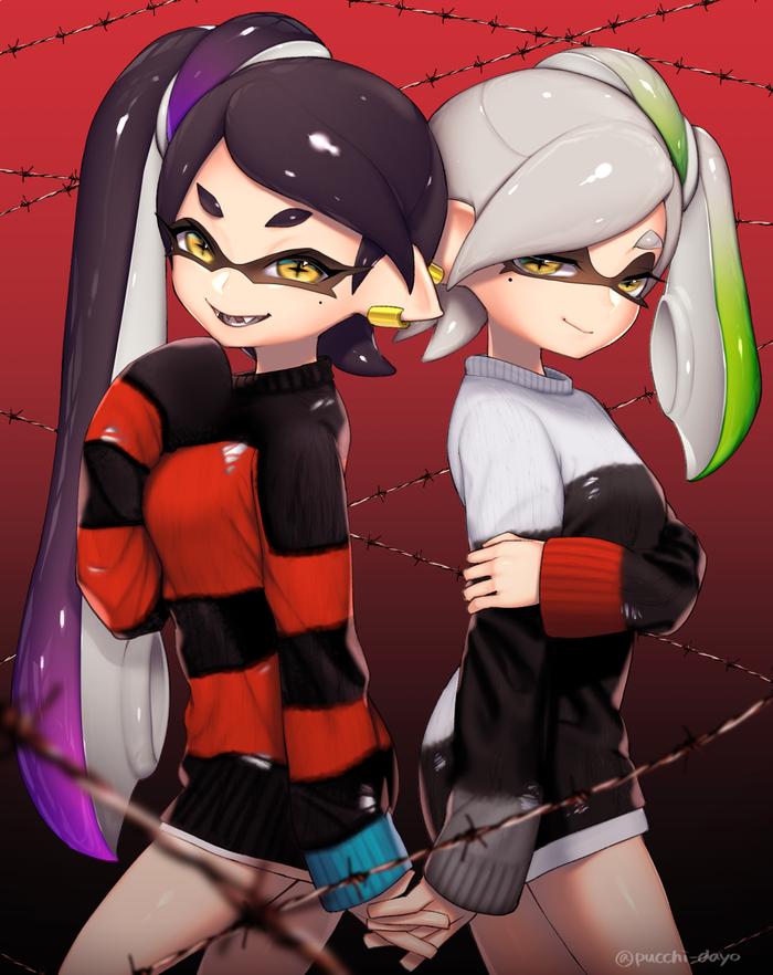 The one and only Splatoon, Squid Sisters, Pucchidayo, Callie, , , Marie (Splatoon)