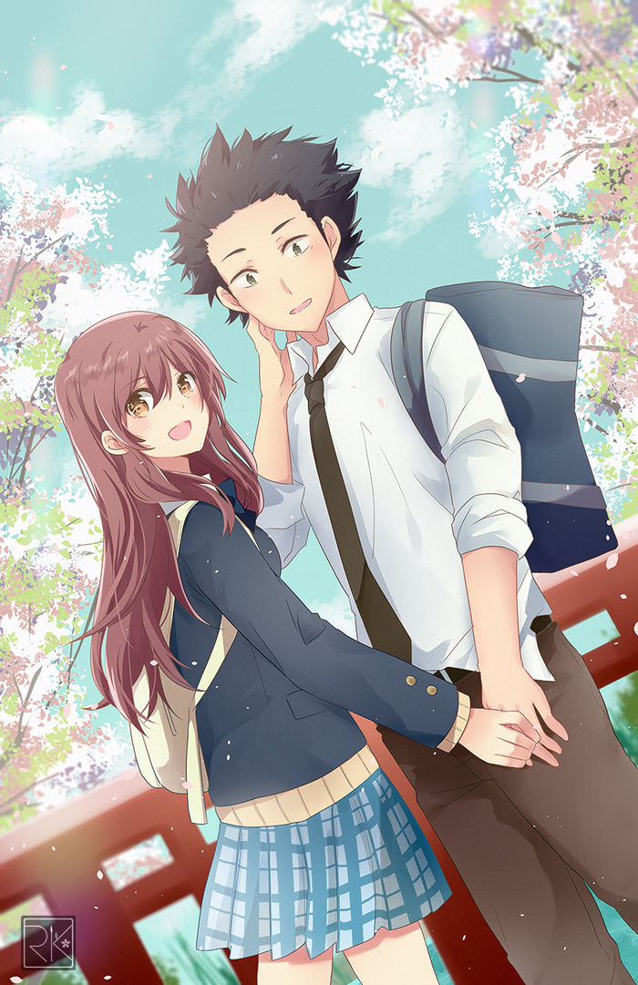 Shouko Nishimiya and Shouya Ishida [Koe no Katachi]
 - Shouko Nishimiya, Shouya Ishida, Koe no Katachi, Аниме, Anime Art, Pixiv