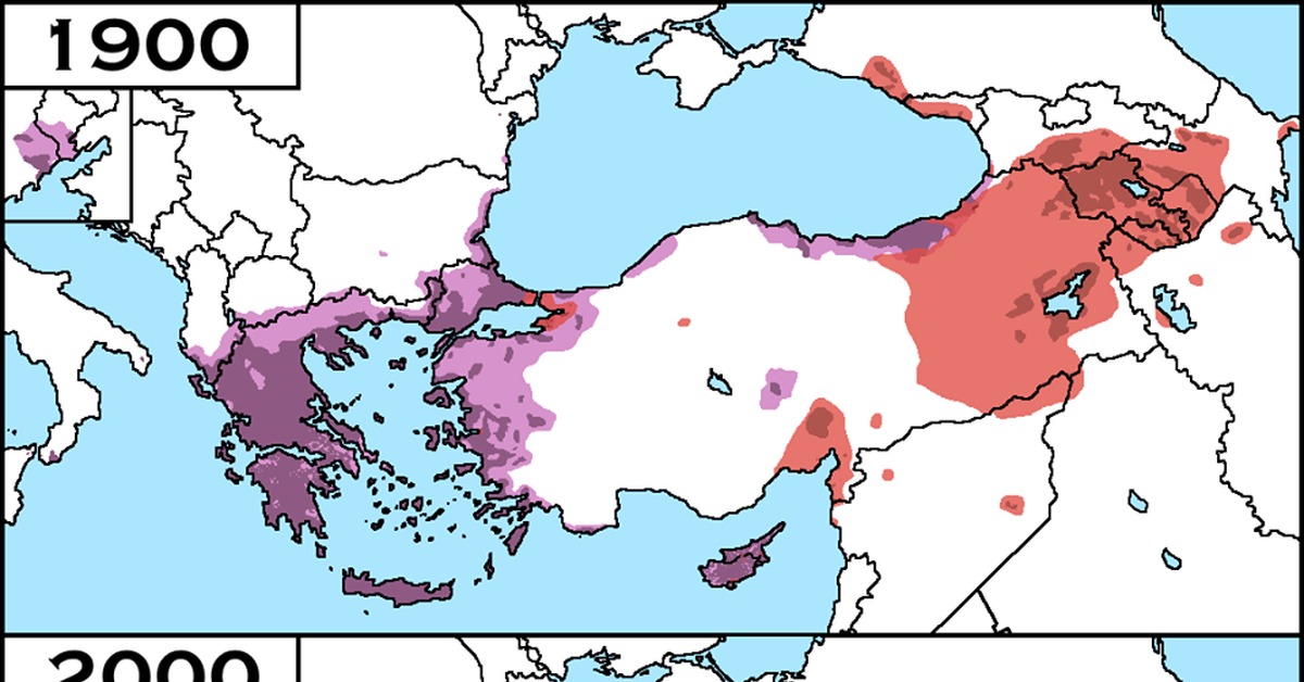 Карта турция в 1900 году