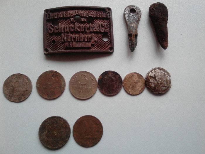 Tell me why the thing with the words German was found among the shells and buttons of a Soviet soldier - My, Treasure hunter, Coin, Longpost, Treasure hunt