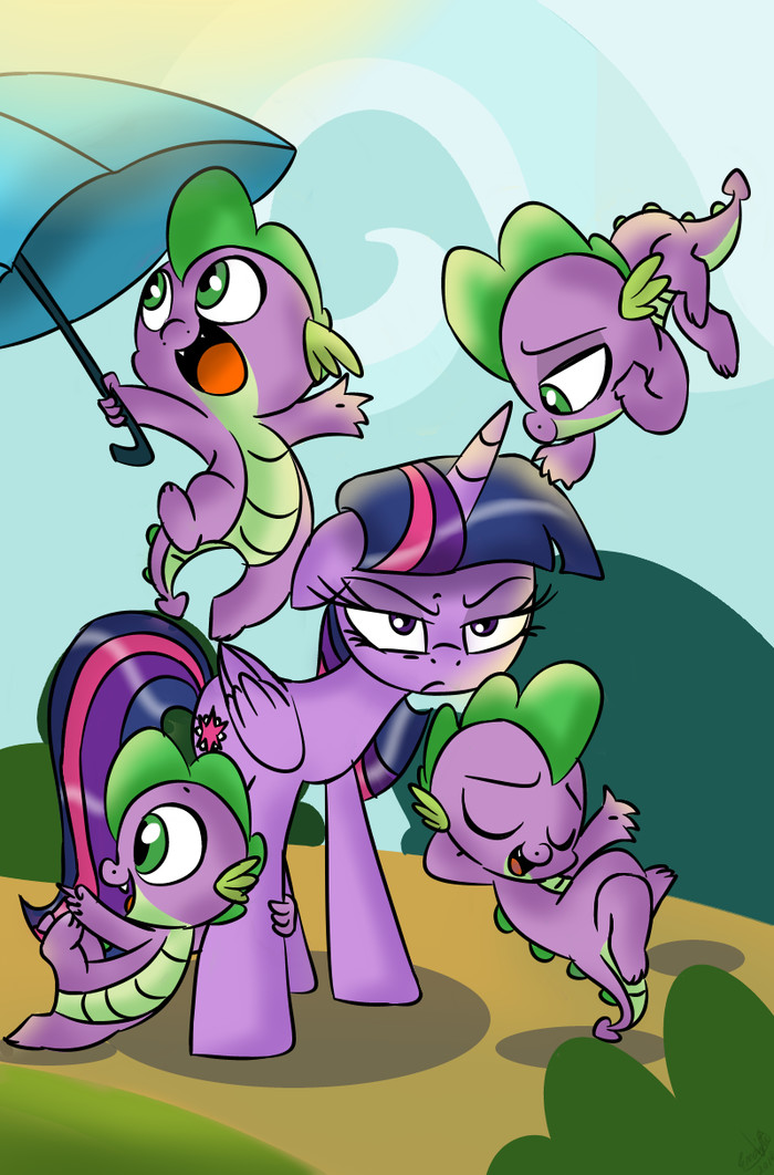 Relax! - Twilight sparkle, Spike, PonyArt, My little pony