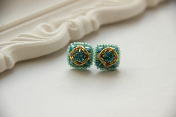 Mini earrings. I could) - My, Handmade, Earrings, , Longpost