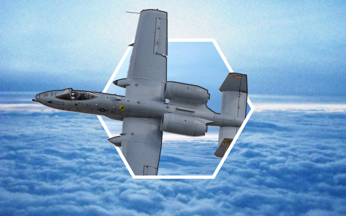 Attack aircraft A-10C Thunderbolt II - My, Technics, Stormtrooper, Aviation, Collage, Photoshop, Sky, Photoshop master, a-10 Thunderbolt, Thunderbolt, , Attack aircraft