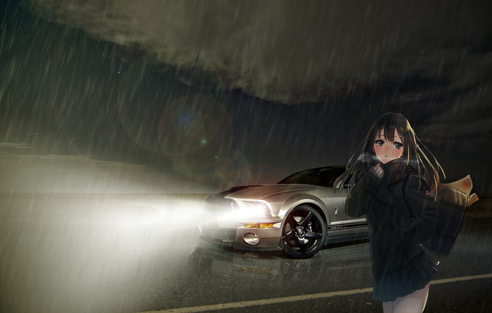 Collection: GWA - Anime art, Photoshop, Muscle car, My, Anime