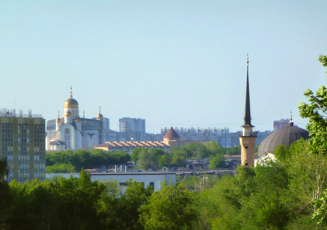 Magnitogorsk. View of a million. - Magnitogorsk, The photo, Temple, Mosque, Ural, River, Magnitogorsk history club, View