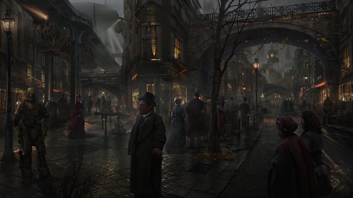 SteamCity - Art, Images, Steampunk, Town, Eddie Mendoza