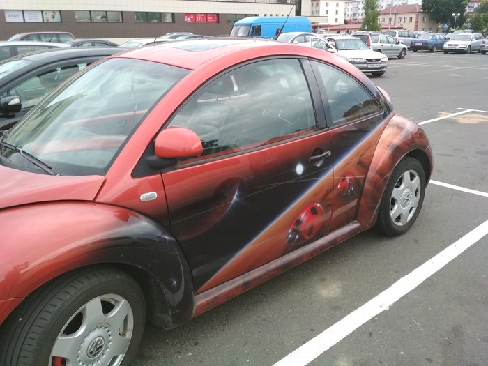 Ladybugs on Mars - My, Mars, Volkswagen Beetle, Airbrushing, ladybug, My, Longpost, Volkswagen beetle