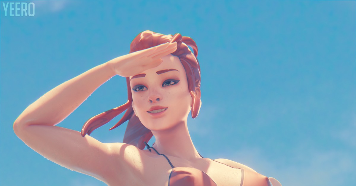 Enjoying the sun - NSFW, Overwatch, Brigitte, Yeero, Девушки