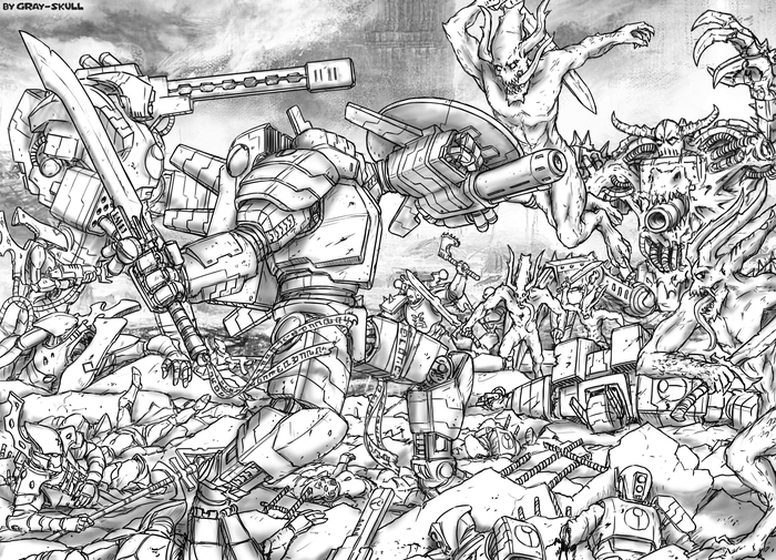   ! (by Gray-Skull) Warhammer 40k, Tau, Gray-skull, Chaos Daemons, , , , Warhammer