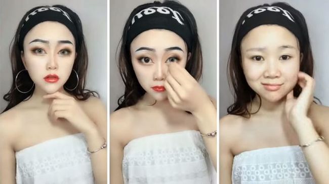 Asian girls take off their makeup - Asian, Makeup, Makeup, It Was-It Was, Longpost