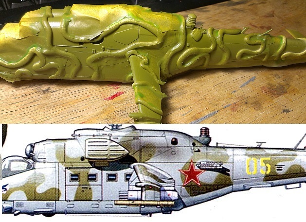 MI-24, about painting - My, Helicopter, Mi-24, Models, Longpost