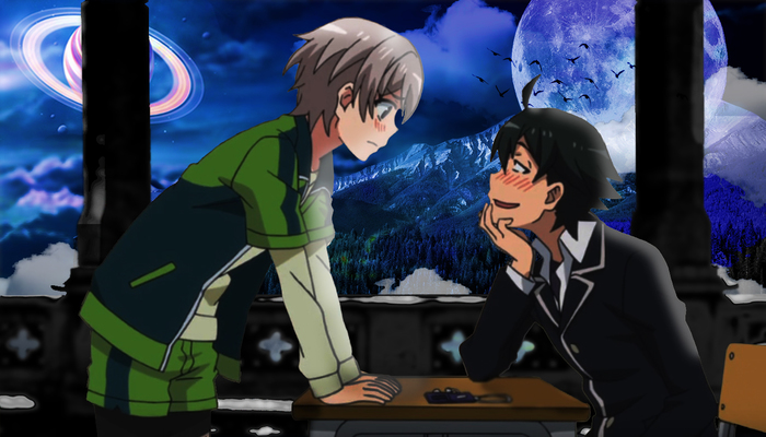 Saika Totsuka and Hachiman Hikigaya <3 - Hachiman Hikigaya, , Collage, My, Anime, Anime art, Photoshop