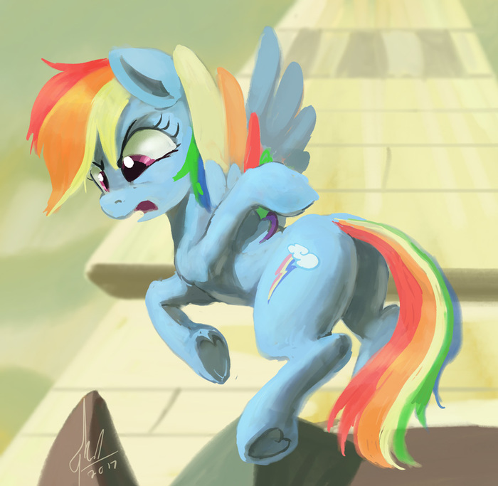 Bite my blue ass!
 - Rainbow dash, PonyArt, MLP Season 7, My little pony