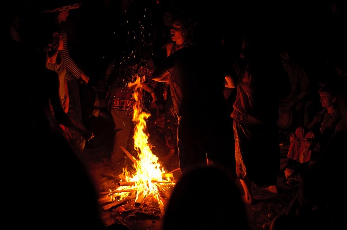 night bonfire - My, empty hills, The festival, Bonfire, Fire, Night