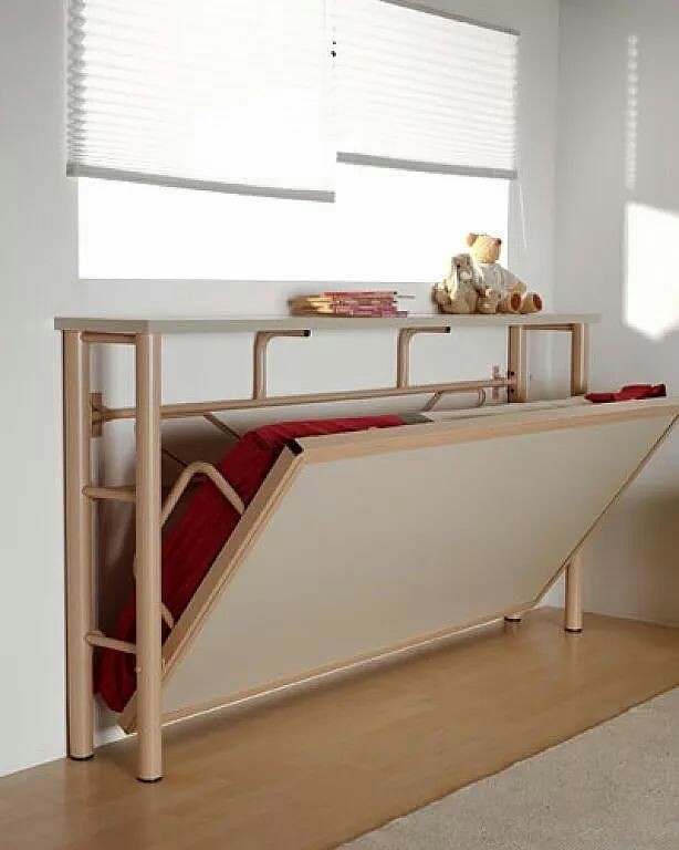 Folding bed in a small apartment - Pinterest, Interior, Furniture, , Longpost