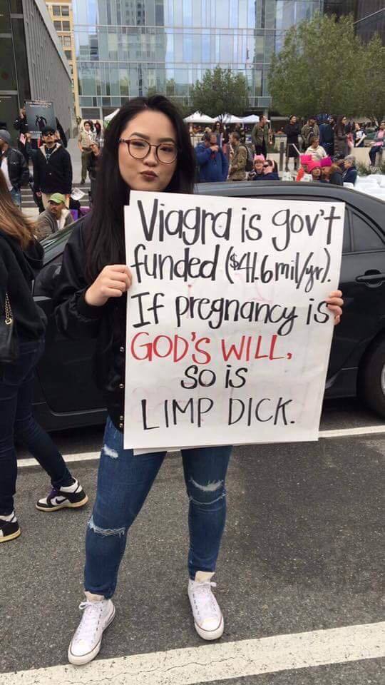 soft cock - heavenly will - Viagra, Abortion, Potency, Picture with text, Protest