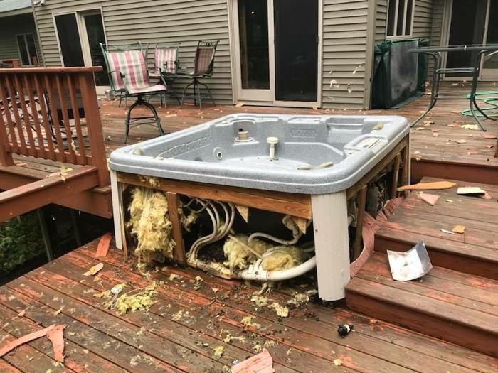 Lightning struck our heated pool and it exploded - Reddit, Lightning, Interesting