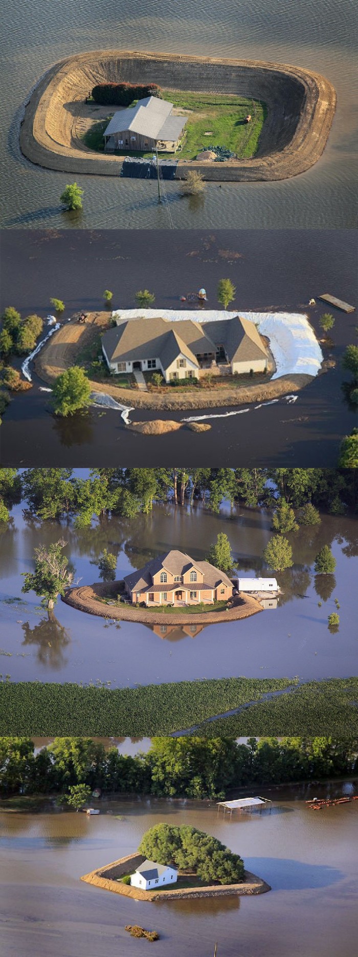 Makeshift dams during floods - Dam, Flood, The photo, Longpost