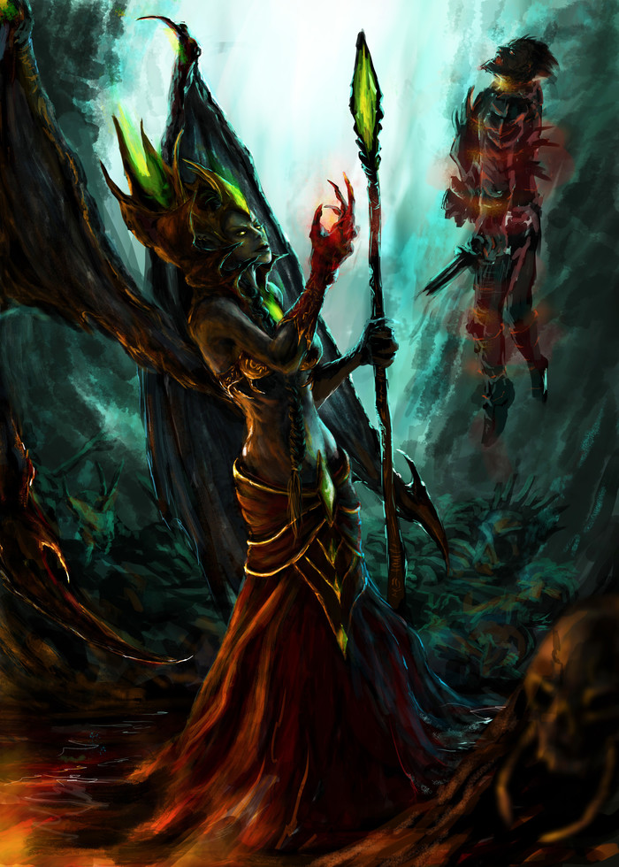 Blood Queen Lana'thel by Kalai Krishnan.