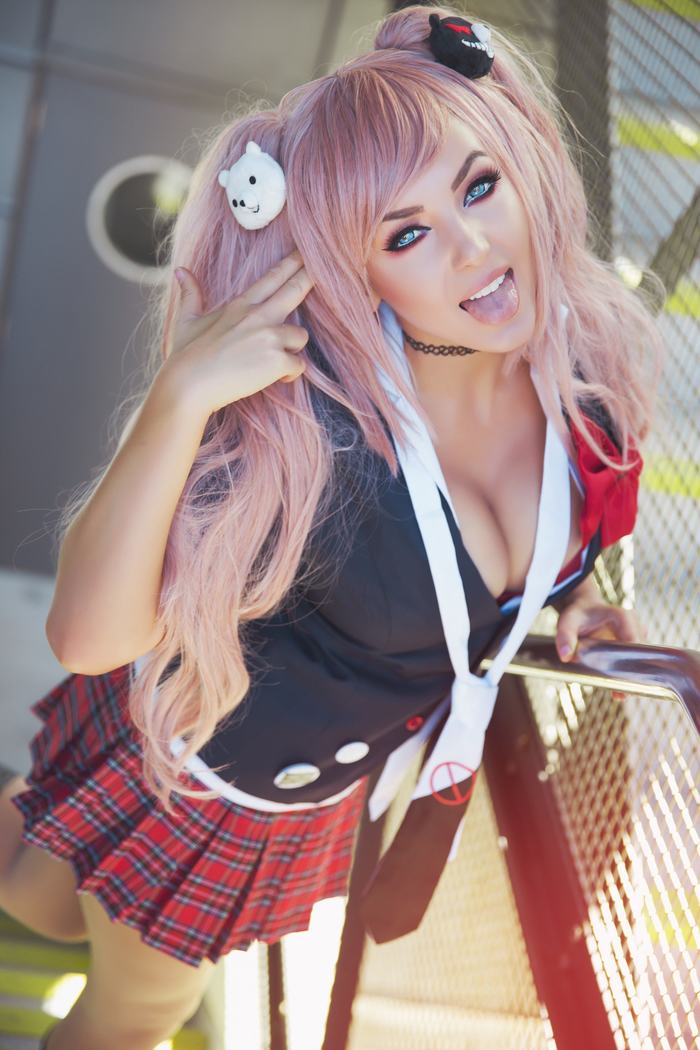 Junko Enoshima by Jessica Nigri Косплей, девушки, аниме, enoshima junko, danganronpa, Jessica Nigri, длиннопост