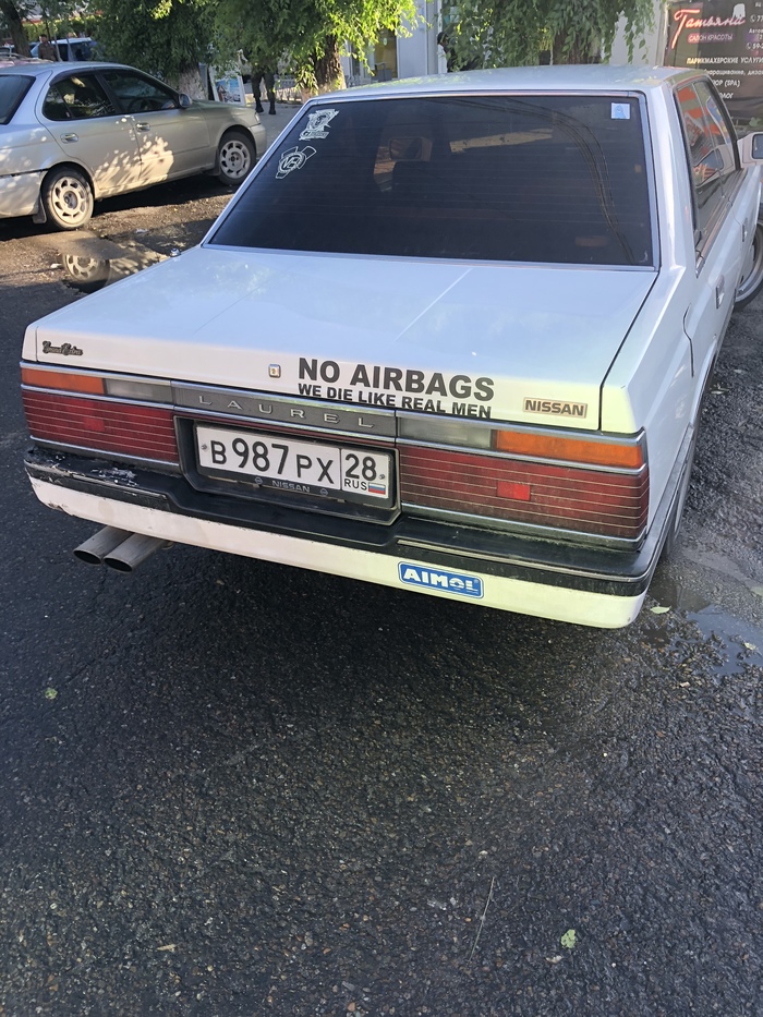 Real guys (translation - no airbags, we will die like real men) - My, Nissan, , Дальний Восток, Cool guys, Men, Foreign cars